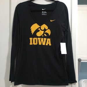 New Nike Iowa Long Sleeve Top Size Large